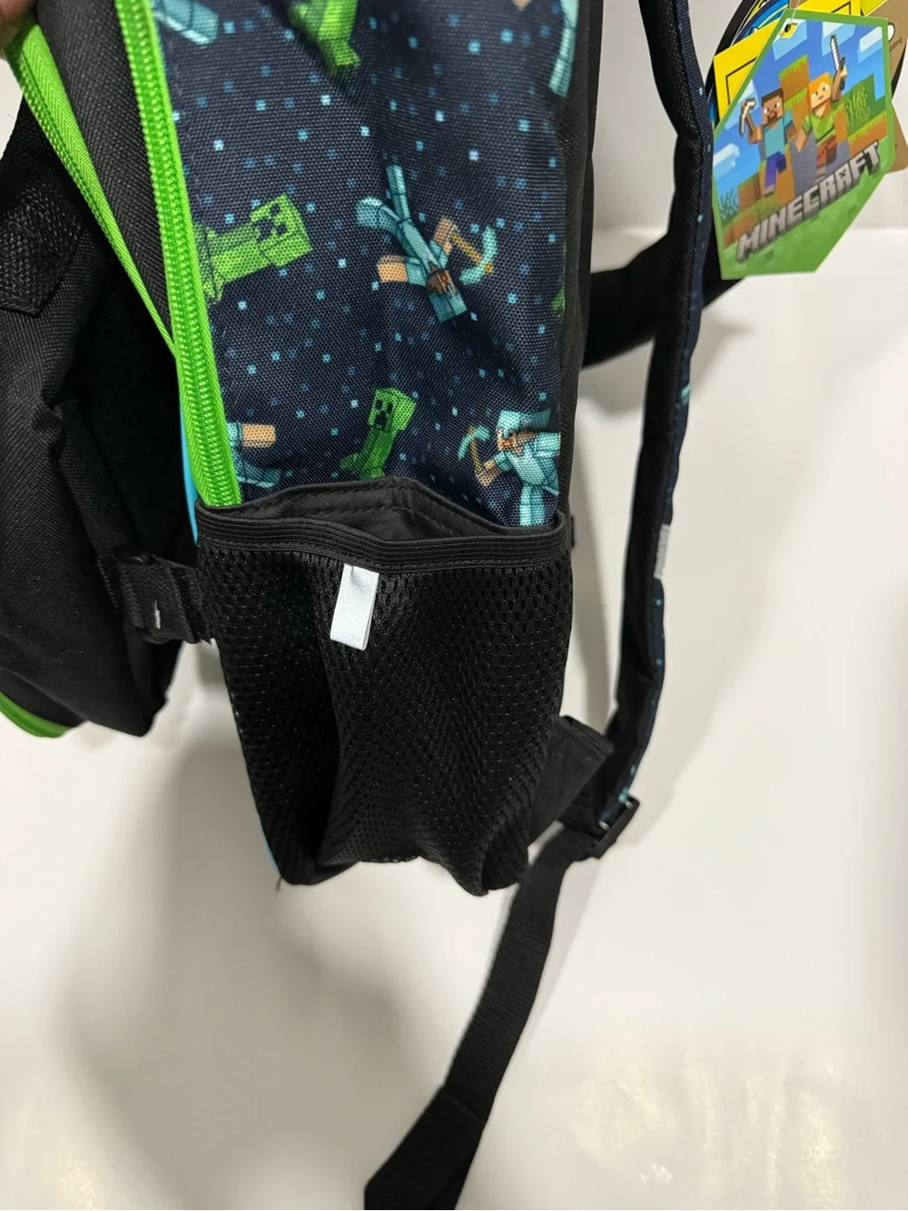 Minecraft Kids Backpack in Green & Blue